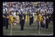 Majorettes and Marching Band in Ficklen Stadium